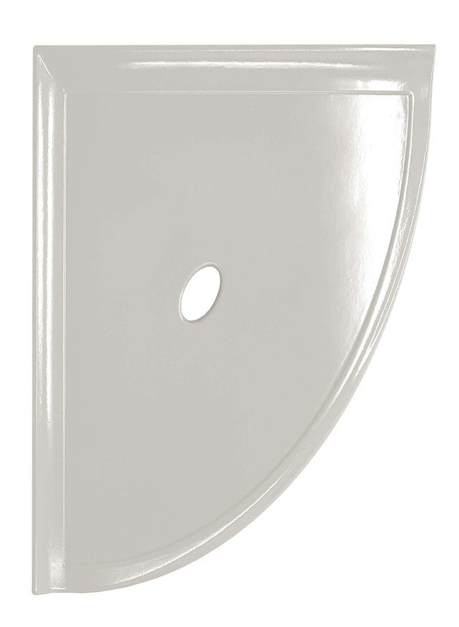 Questech 10" Corner Shower Shelf, Retrofit Shower Organizer for Tiled Walls, Corner Caddy Soap Dish Bathroom Storage, Metro Flatback, Gray Polished - Image 1