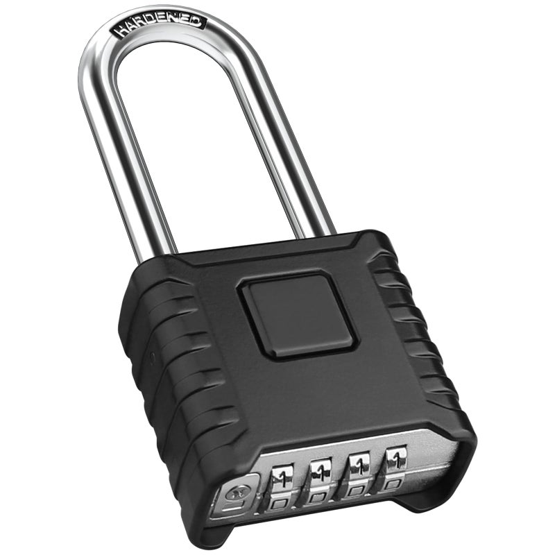 23in Long Shackle Combination Padlock Diyife Large Heavy Duty Outdoor Padlock OneTouch Unlocking Weatherproof Design of Hidden Password High Security for Locker Gym Garden Fences