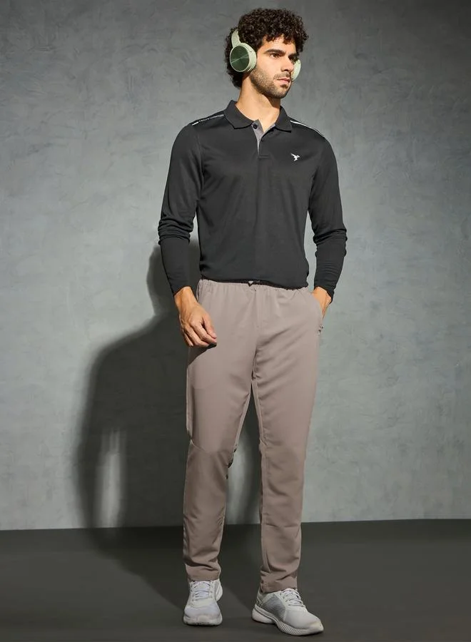 تكنوسبورت Technosport Men Solid Woven Track Pants