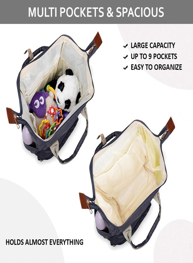 PACKNBUY Stylish Diaper Bag for Mothers for Travel with Changing Mat, Maternity Bag with Insulated Bottle Pockets and Multiple Pockets Baby Diaper Bag to Store Newborn Baby Products (Grey) - Image 4