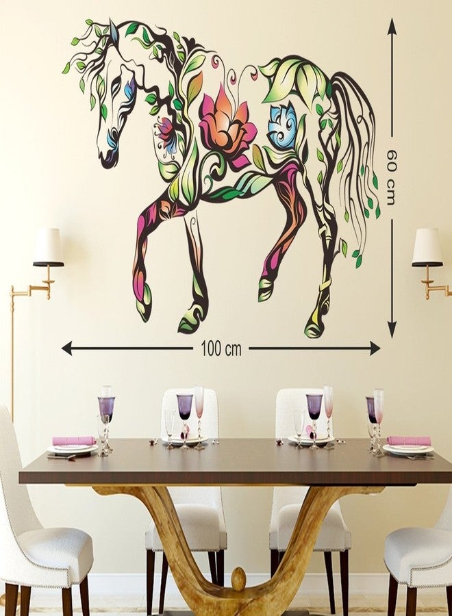 Wallstick ' Colour Full Horse ' Wall Sticker (Vinyl, 60 cm x 100 cm, Multicolor) - Image 2