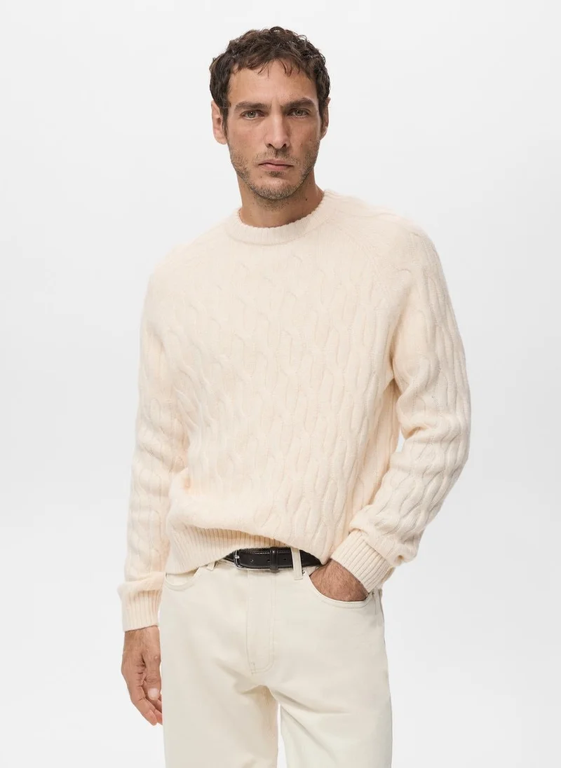Cable-knit sweater
