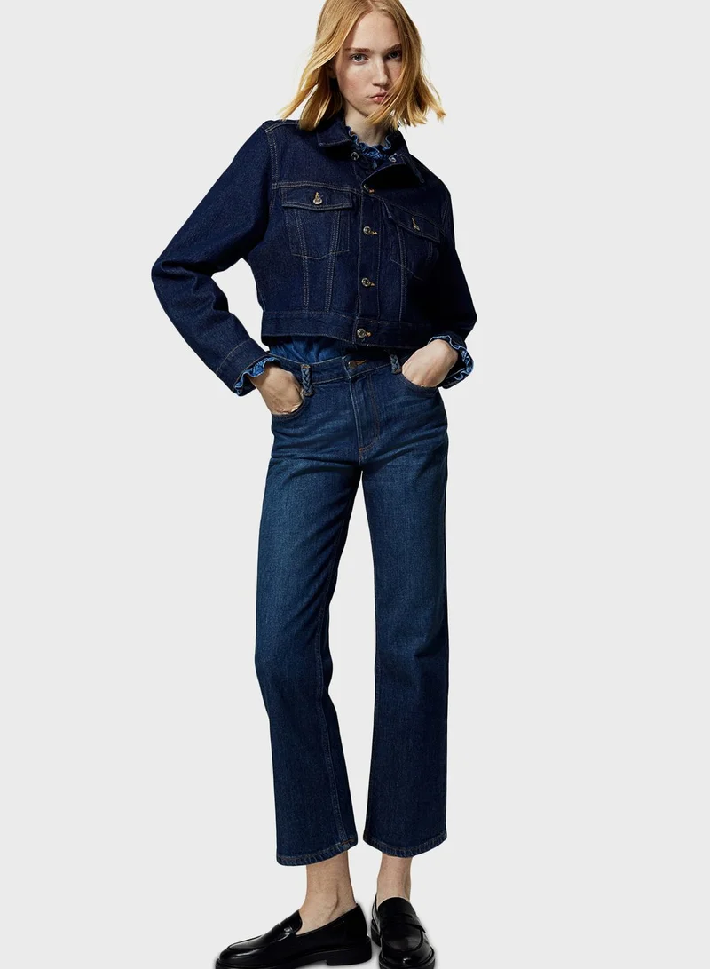 H&M Slim Regular Waist Jeans Ankle Length
