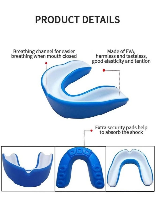 KENSON 3 Pack EVA Mouthguards with Case, Sport Mouth Guards Mouthguard Gum Guard, Mouthguard Slim Fit for Boxing, Basketball, Hockey, Soccer  - Image 3