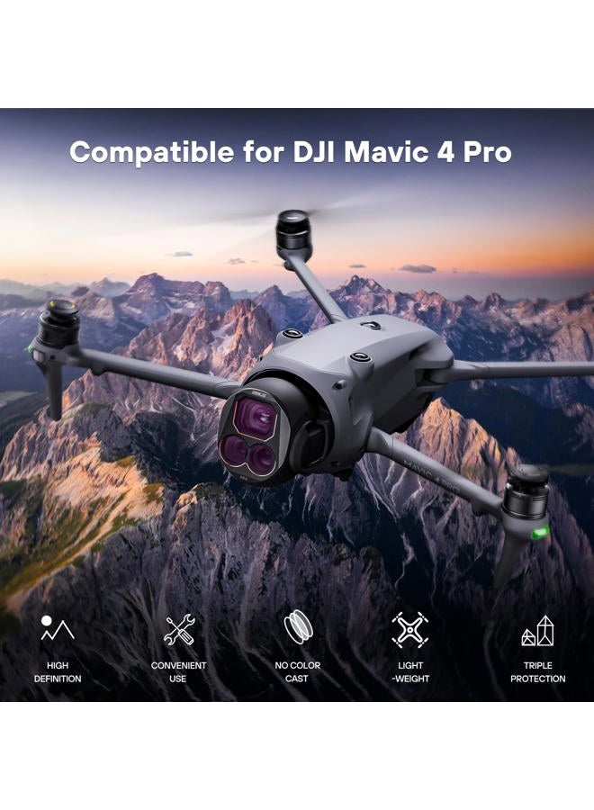 STARTRC ND/CPL Filter Set for DJI Mavic 4 Pro Accessories, 4 Pack Filters ND8/32/64/CPL Mavic 4 Pro Drone Lens Filters, Multi Coated HD Optical Glass/Aluminum Frame - Image 2