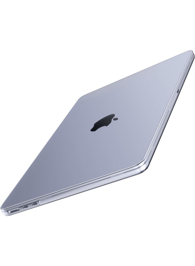 T I G O MacBook Air 15" Transparent Hard Shell Case with overheating protection for (M3 A3113  M2 A2681, 2025-2023) Clear Snap-On Cover with Stand, Impact & Scratch Protection, See-Through Apple Logo - Image 2