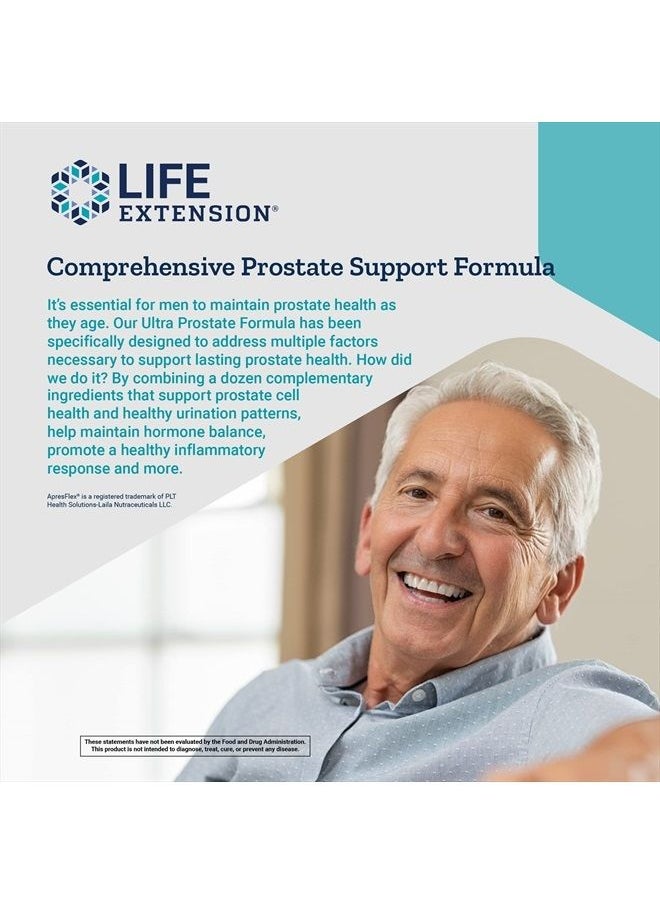 Life Extension - تركيبة Ultra Prostate - مكمل غذائي لصحة البروستاتا للرجال يحتوي على بيتا سيتوستيرول، ونخيل المنشار، والليكوبين، وبذور اليقطين - 60 كبسولة هلامية - Image 1