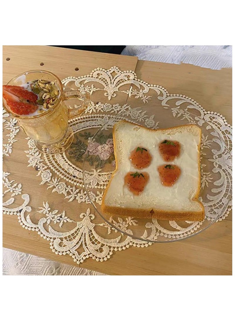 هاهاهاي مفارش مائدة مطرزة يدويًا، 2 عبوة مفارش مائدة مطرزة يدويًا، مفارش مائدة مطرزة يدويًا، مفارش مائدة مطرزة يدويًا، مفارش مائدة مطرزة يدويًا، مفرش مائدة مطرزة يدويًا، مفرش مائدة مطرز يدويًا، مفرش مائدة مطرز يدويًا، مفرش مائدة مطرز يدويًا (لون كريمي) - Image 4