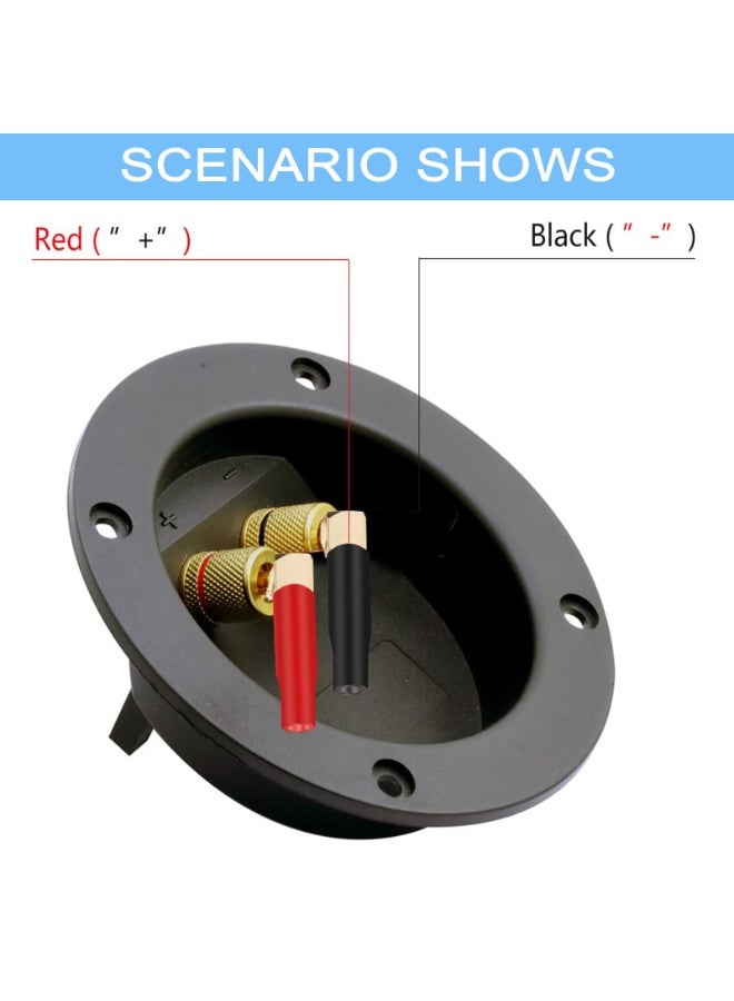 HEADVANA 4 Pcs Right Angle Banana Plugs,90 Degree 4mm 24K Gold Plated Dual Screw Locking Right Angle connectors - Image 5