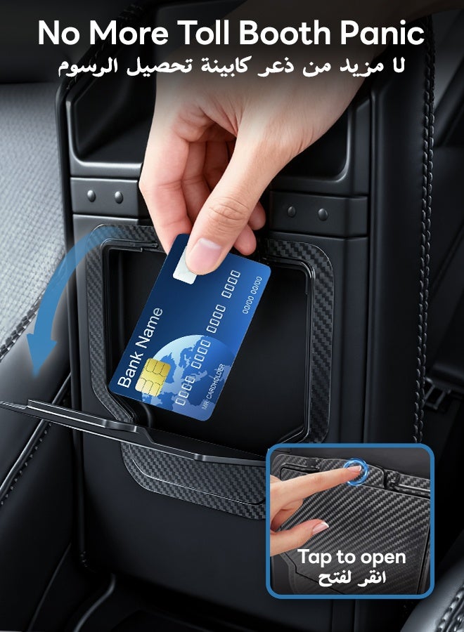 GEERTOP 5Pcs Center Console Organizer Set for Tesla Model Y Juniper & 2024 2025 Model 3 Highland,Center Storage Extra Storage Car Cup Holder Privacy Camera Cover,Durable and Easy to Install - Image 5