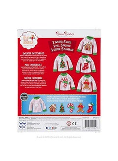 The Elf on the Shelf The Elf on The Shelf Sweater Value Set - Boy / Girl Set w 5 Different Velcro X-Mas Accessories - Change Your Elves Clothing Daily with 5 Outfits in One! Have Fun w Your Ugly Christmas Sweater Party  - Image 4