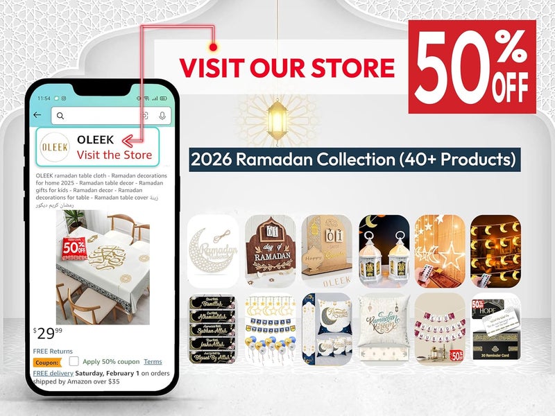 OLEEK Quick available purchase options OLEEK Ramadan Lantern (2PCs-8in) - Ramadan Decorations for Home 2025 - Ramadan Gifts for Kids - Ramadan Lights - Ramadan Table Decor - Ramadan Lantern Lights - Ramadan Lanterns فانوس رمضان كريم ديكور Replaceable parts - Image 4
