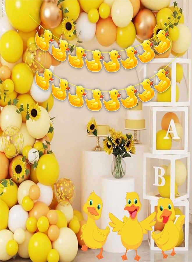 Seyal Cartoon Duck Garland Decoration - Cute Animal Theme Birthday Party Supplies - Hanging Banner Garland for Wall, Dessert Table, and Photo Backdrop - Fun and Adorable Party Decorations - Image 1