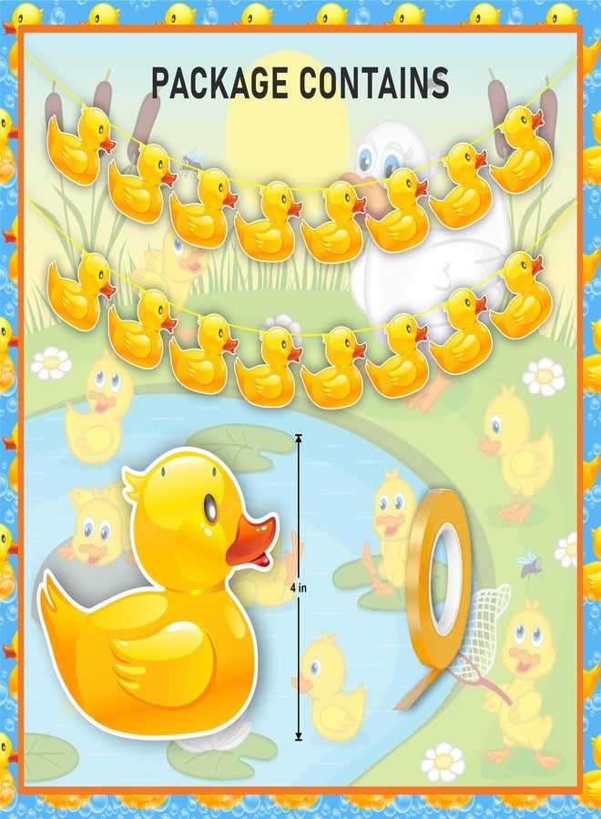 Seyal Cartoon Duck Garland Decoration - Cute Animal Theme Birthday Party Supplies - Hanging Banner Garland for Wall, Dessert Table, and Photo Backdrop - Fun and Adorable Party Decorations - Image 2