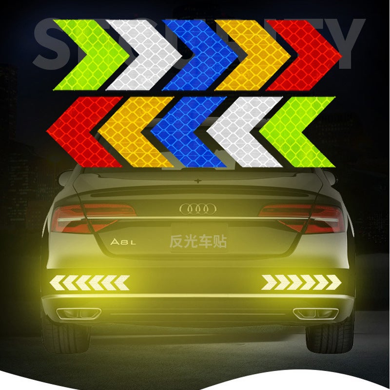 Car Warning Arrow Reflective Sticker 4.5x4.5cm Green Waterproof Reflective Safety Sticker - High Visibility Vehicle Warning Sticker for Trucks And Commercial Vehicles - Image 3