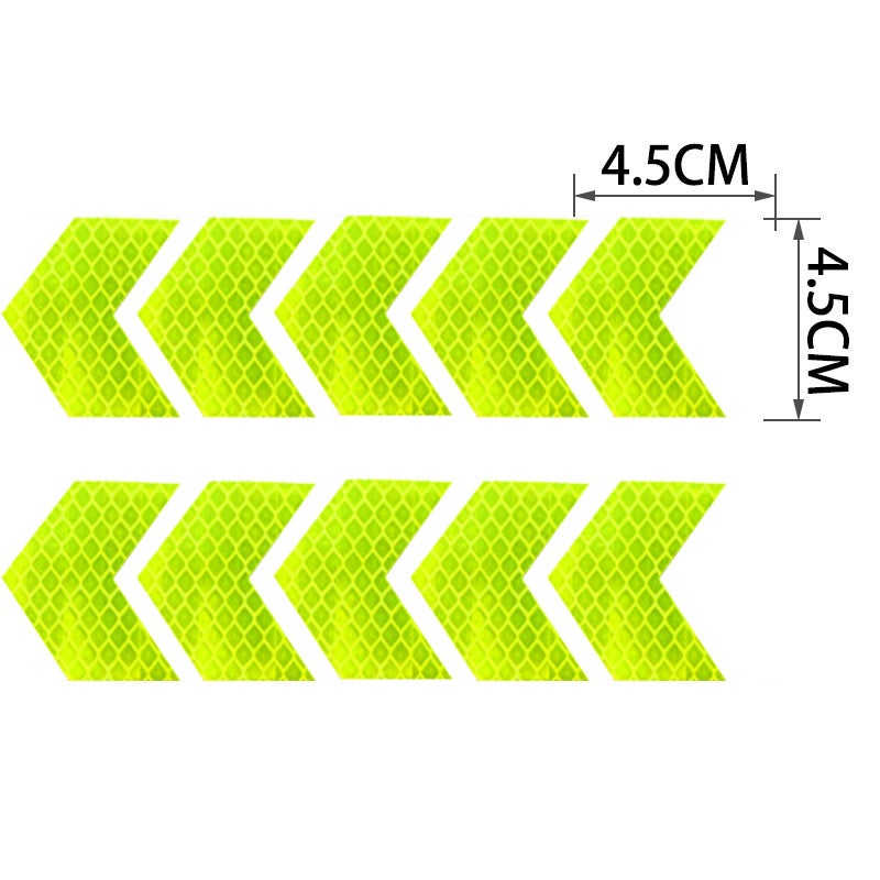 Car Warning Arrow Reflective Sticker 4.5x4.5cm Green Waterproof Reflective Safety Sticker - High Visibility Vehicle Warning Sticker for Trucks And Commercial Vehicles - Image 1