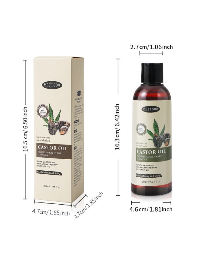 ماكرو CASTOR OIL | Moisturizing Hair & Body Care Essential Oil 200G - Image 1