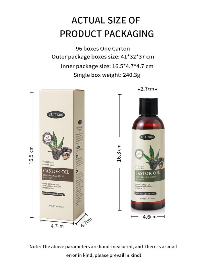 ماكرو CASTOR OIL | Moisturizing Hair & Body Care Essential Oil 200G - Image 2