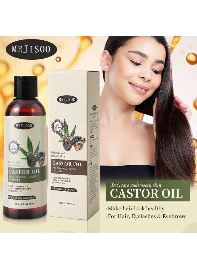 ماكرو CASTOR OIL | Moisturizing Hair & Body Care Essential Oil 200G - Image 4