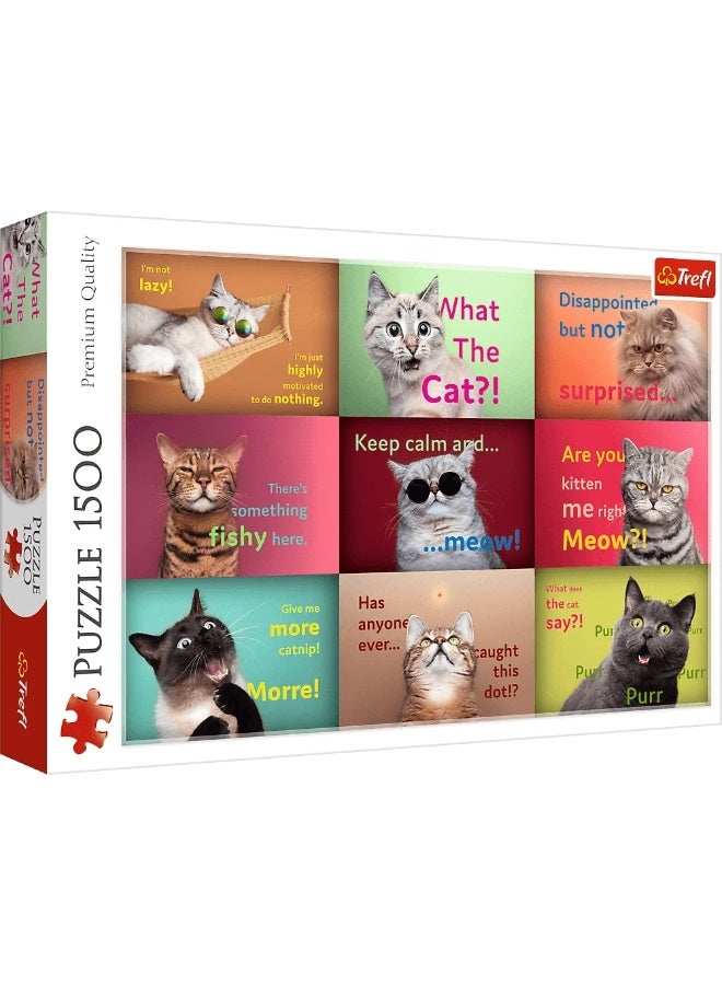 Trefl - Funny Cat Portraits Puzzle 1500 Pieces - 26212 - Image 1