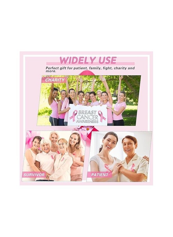 PRINTSHOP4ME 10 pcs of Pink BreastCancer Awareness Drawstring bag -Pink Ribbon Polyester Drawstring Bags -Hope Fight Sport Gym Sackpack for Women Travel Storage Accessories  - Image 5