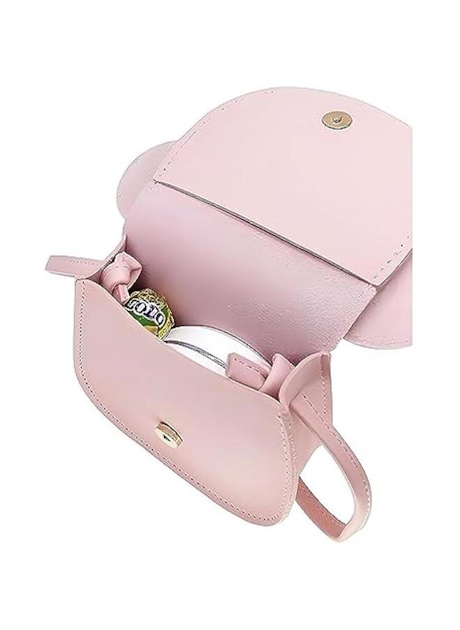 HOOKOR Little Girls Toddlers Mini Crossbody Shoulder Bag Coin Purse with Cute Mouse Ear Bowknot (Pink)  - Image 2