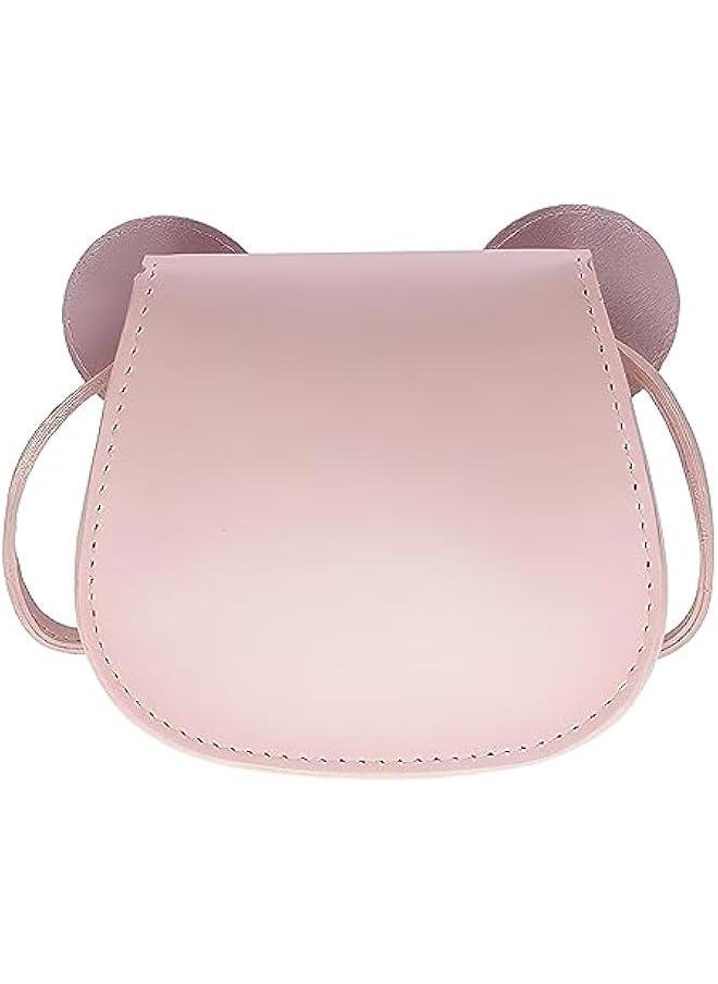 HOOKOR Little Girls Toddlers Mini Crossbody Shoulder Bag Coin Purse with Cute Mouse Ear Bowknot (Pink)  - Image 5