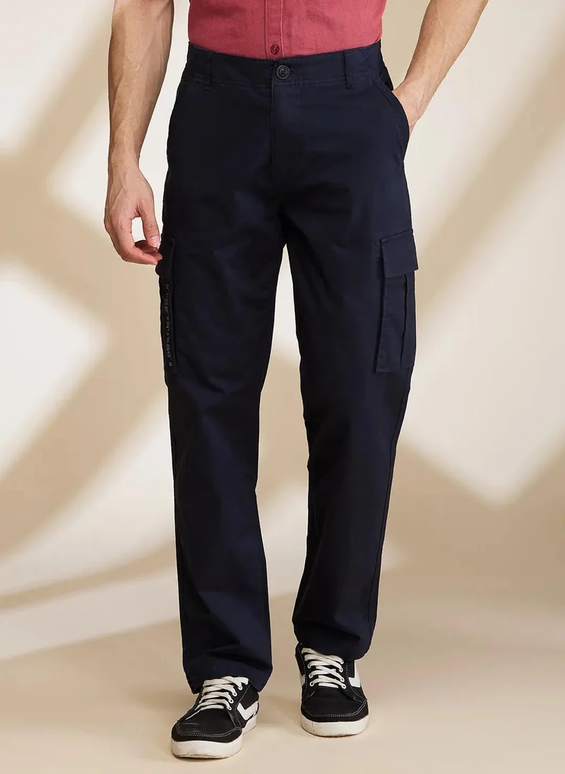 بيينغ هيومان Men Relaxed Fit Cargos Trousers