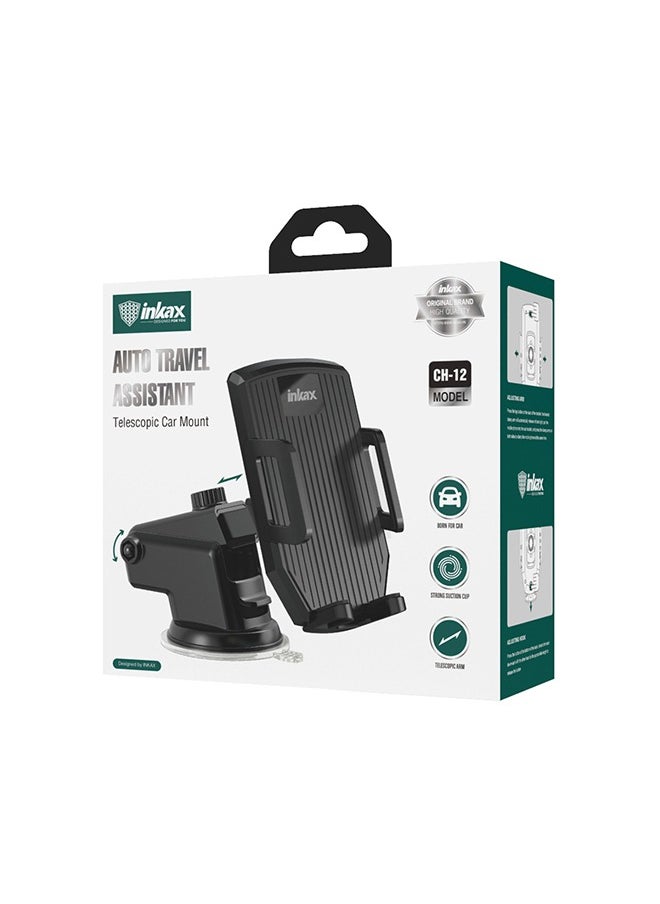 إنكاكس حامل هاتف للسيارة Inkax Dashboard Car Mount على الزجاج الأمامي مزود بامتصاص قوي متوافق مع جميع الهواتف  - Image 1