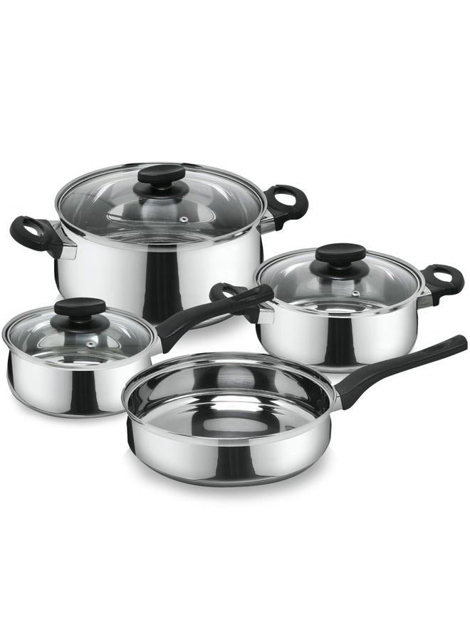 Magefesa Cookware set DELISS 7 Piece, include Stockpot, Dutch oven, Saucepan, Deep sauté, Stainless Steel, compatible with all types of kitchens, INDUCTION, easy Cleaning and Dishwasher safe - Image 1