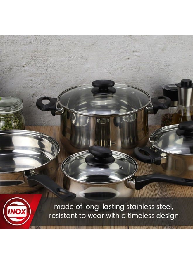 Magefesa Cookware set DELISS 7 Piece, include Stockpot, Dutch oven, Saucepan, Deep sauté, Stainless Steel, compatible with all types of kitchens, INDUCTION, easy Cleaning and Dishwasher safe - Image 3