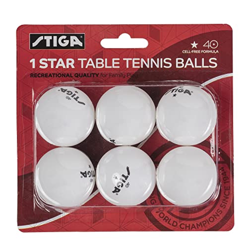 STIGA Ping Pong Balls – 6pk White 1-Star Table Tennis Balls, Official Size 40mm ABS Balls, Ultimate Durability for Indoor/Outdoor Ping Pong Tables - Image 3