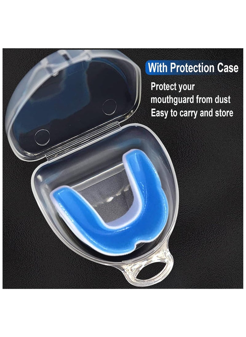 DELGREEN - 4 Pack EVA Mouthguards with Case, Sport Mouth Guards Mouthguard Gum Guard, Mouthguard Slim Fit for Boxing, Basketball, Hockey, Soccer - Image 1