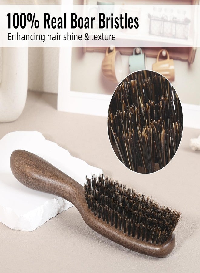 BESTOOL Hair Brush,Boar Bristle Hair Brushes for Women Men and Kids Slick Back Hair Brush for Smoothing Styling Detangling Enhance Shine and Texture Also Makes a Great Beard Brush - Image 2
