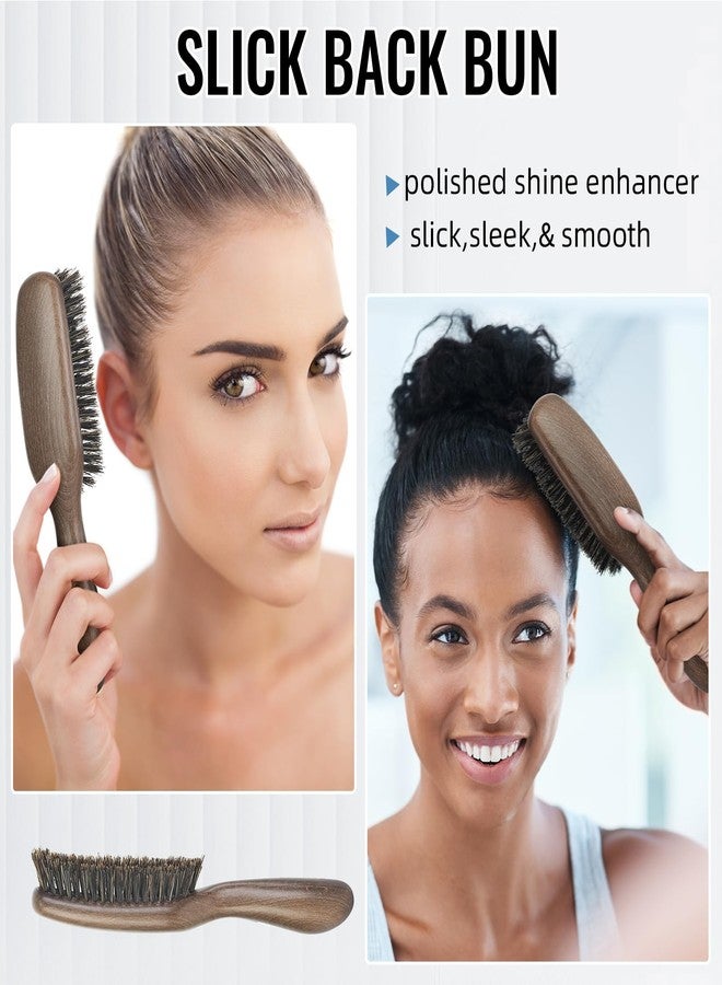 BESTOOL Hair Brush,Boar Bristle Hair Brushes for Women Men and Kids Slick Back Hair Brush for Smoothing Styling Detangling Enhance Shine and Texture Also Makes a Great Beard Brush - Image 4