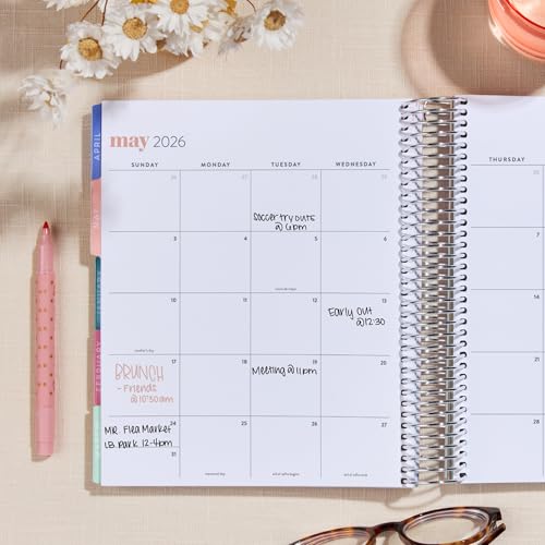Erin Condren 12-Month Spiral Life Planner (Jul 2025 - Jun 2026), 7”x9” Weekly and Monthly Planner, 80 Lb. Text Weight Paper, Layers Colorful Covers, Hexagon Theme, Hourly Layout, Platinum Coil - Image 3