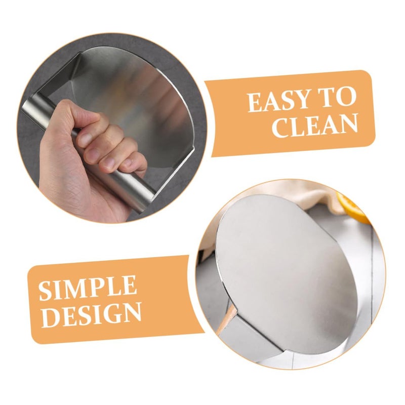 Stainless Steel Burger Press Heavy Duty Meat Smasher for BBQ Non Stick Easy Clean 14CM Silver - Image 3
