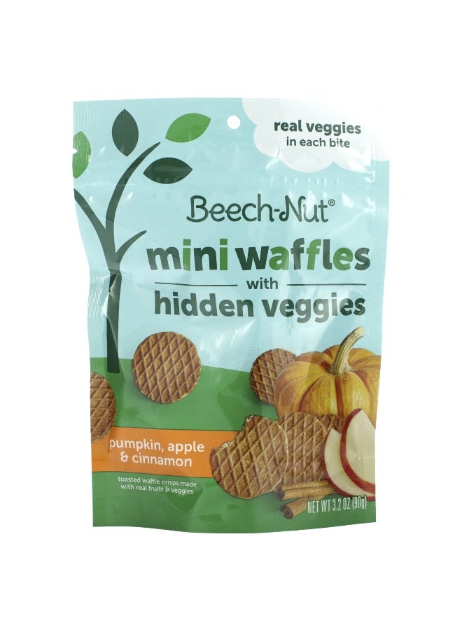 Beech-Nut, Mini Waffles with Hidden Veggies, 12+ Months, Pumpkin, Apple & Cinnamon, 3.2 oz (90 g) - Image 1