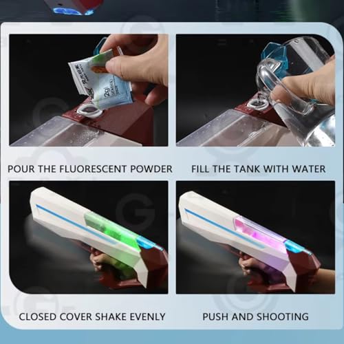 Storio Rechargeable Electric Automatic Big Powerful Holi Pichkari Water Gun Toy for Kids with Luminous Light | 300ML Inbuilt Storage | Upto 30Ft Range |High Pressure Mechanism - Image 4