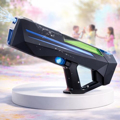 Storio Rechargeable Electric Automatic Big Powerful Holi Pichkari Water Gun Toy for Kids with Luminous Light | 300ML Inbuilt Storage | Upto 30Ft Range |High Pressure Mechanism - Image 1