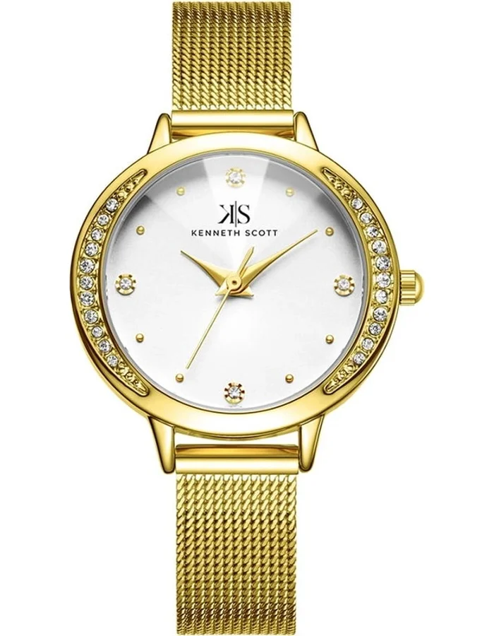 KENNETH SCOTT Women's Stainless Steel Analog Watch K22523-GMGW - 30 mm