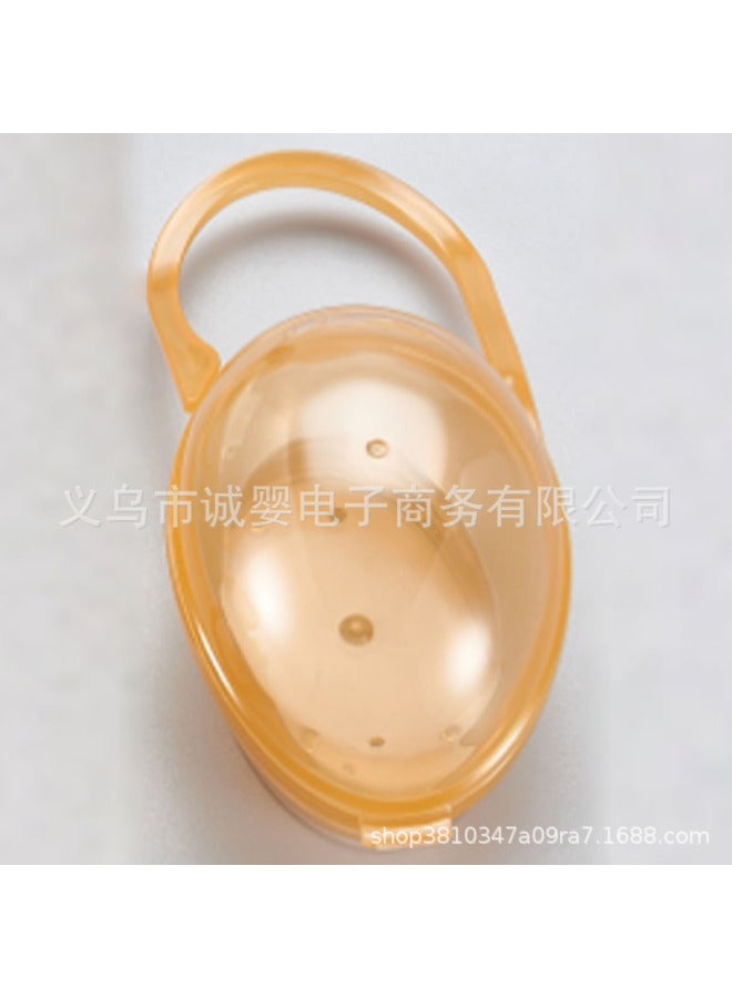 حلمة أطفال جديدة مضادة للبكتيريا - مجموعة حلمات سيليكون نانوية ملونة مع علبة محمولة وسلسلة مضادة للضياع