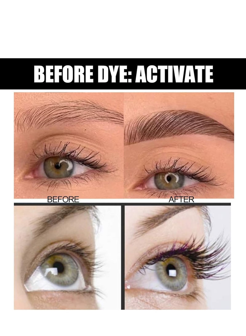 EELHOE Eyebrow and Eyelash Tinting Kit Long-Lasting Color Smudge-Proof and Water-Resistant Easy-to-Apply, 2 in 1 Eyelash and Eyebrow Dyeing Set Anti-Sweat and No Smudge Safe and Gentle (light brown) - Image 4