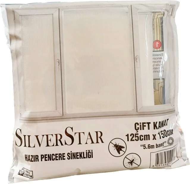 Magic Lady SilverStar Double Wing Velcro Fly Screen Window Set 125x150 cm