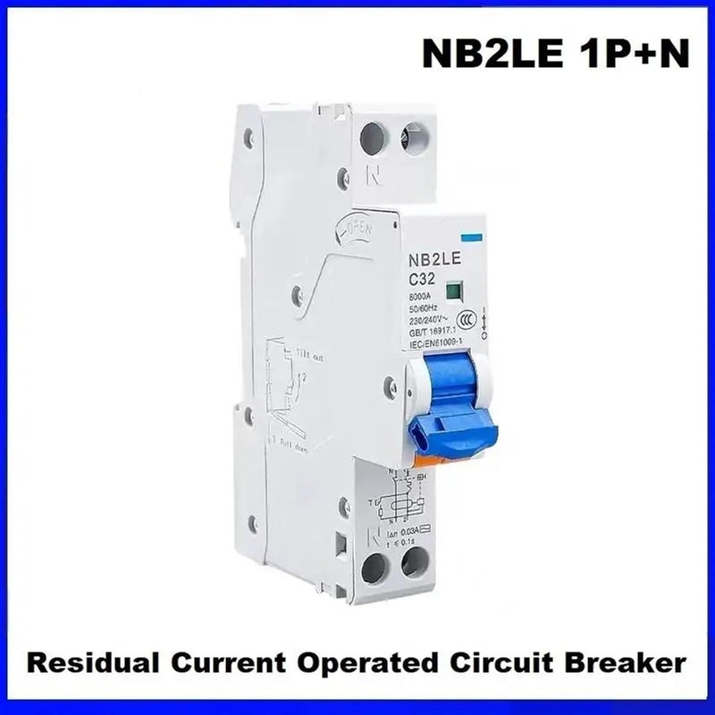 NB2LE 1P N قاطع دائرة حماية من التسرب 10A - Image 3