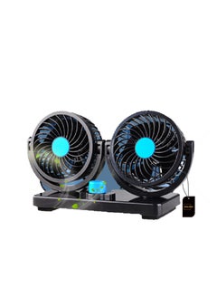 Sharpdo Portable Electric Car Fans 360 Degree Rotatable 2 Speed Five Blade 12V Cooling Air Fan for SUV, RV, Vehicles  - Image 1