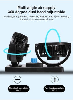 Sharpdo Portable Electric Car Fans 360 Degree Rotatable 2 Speed Five Blade 12V Cooling Air Fan for SUV, RV, Vehicles  - Image 5