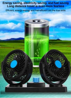 Sharpdo Portable Electric Car Fans 360 Degree Rotatable 2 Speed Five Blade 12V Cooling Air Fan for SUV, RV, Vehicles  - Image 3