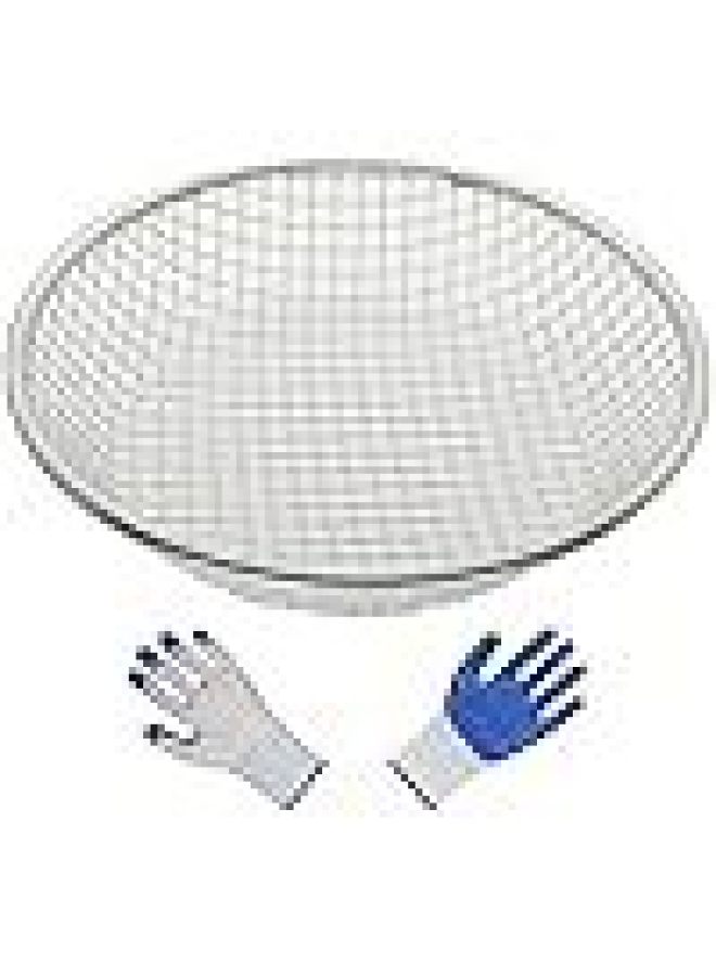 Horticultural Sand Compost Sieve Sand Rock Sieve Soil Compost Diameter 30cm Aperture Optional 2mm-6mm-10mm-Specifications:30.6cm Mm Diameter Hole + Gloves - Image 4