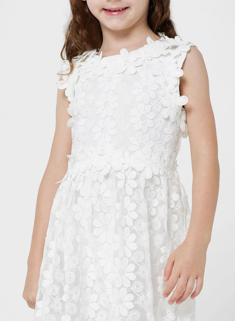 Amelia Rose Floral Appliqué Dress